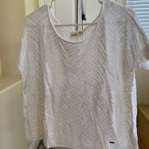 Hollister white shirt size M/L